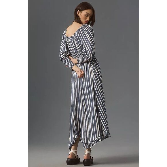 Anthropologie Long-Sleeve Sweetheart Midi Dress - Picture 4 of 10